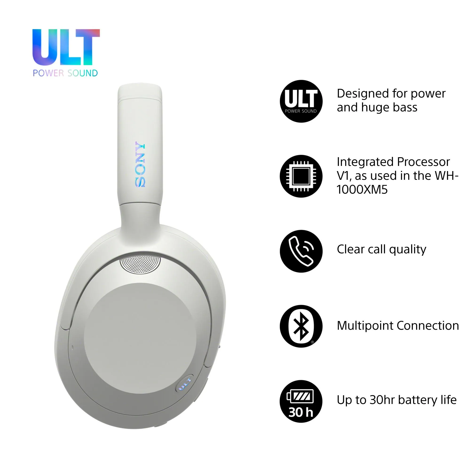 Sony ULT Wear WH-ULT900NB Extrabass Noise Canceling - wireless headphones, white Sony ULT Wear WH-ULT900NB Extrabass Noise Canceling - wireless headphones, white