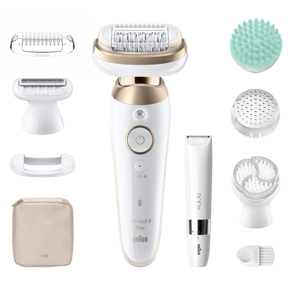 Braun Silk-epil Flex 9-481 3D SensoSmart -epilaattori, valkoinen/kulta