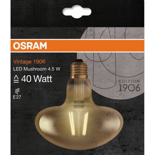 LED 1906 Vintage mushroom 40W/825 fil gold E27