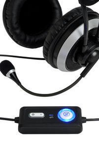 Verbatim suljettu headset, 5.1, 8/16/32 Ohm, USB, 2m musta/hopea