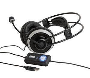 Verbatim suljettu headset, 5.1, 8/16/32 Ohm, USB, 2m musta/hopea