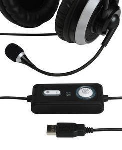 Verbatim suljettu headset, 5.1, 8/16/32 Ohm, USB, 2m musta/hopea