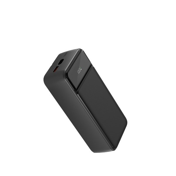 Spello ForcePack 30000mAh Power Bank SP31 | with 3 Integrated Cables | Black | 4 Outputs | Low-current Charging Mode