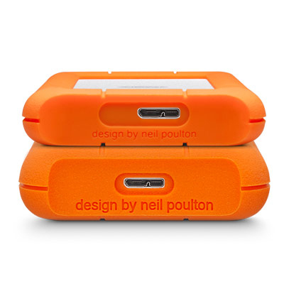 LaCie Rugged Mini 2TB 2.5" External HDD, Orange/Gray
