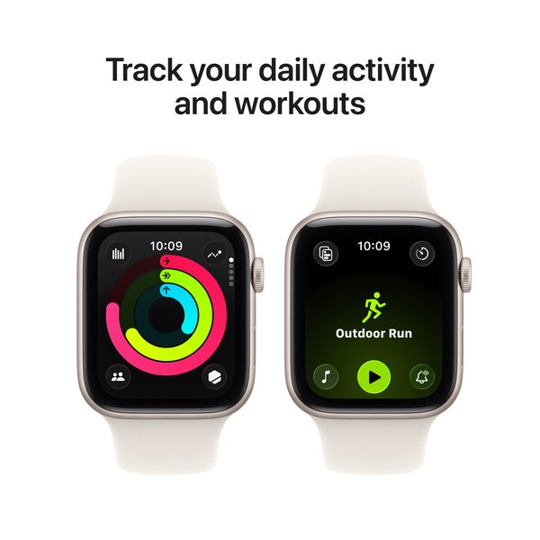 Apple Watch SE 3 (GPS + Cellular) 44 mm t&auml;htivalkea alumiinikuori ja urheiluranneke, M/L