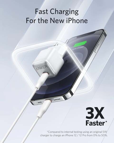 Anker 511 Charger (Nano Pro) - USB-C-v&auml;ggladdare, vit