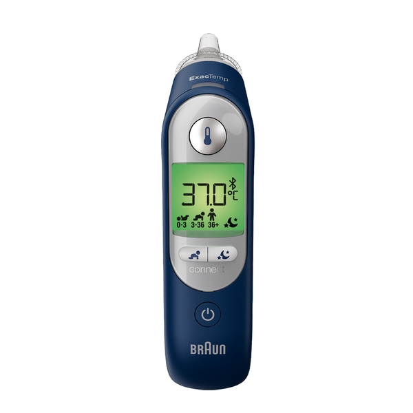 Braun ThermoScan 7+ Connect Ear Thermometer, Blue
