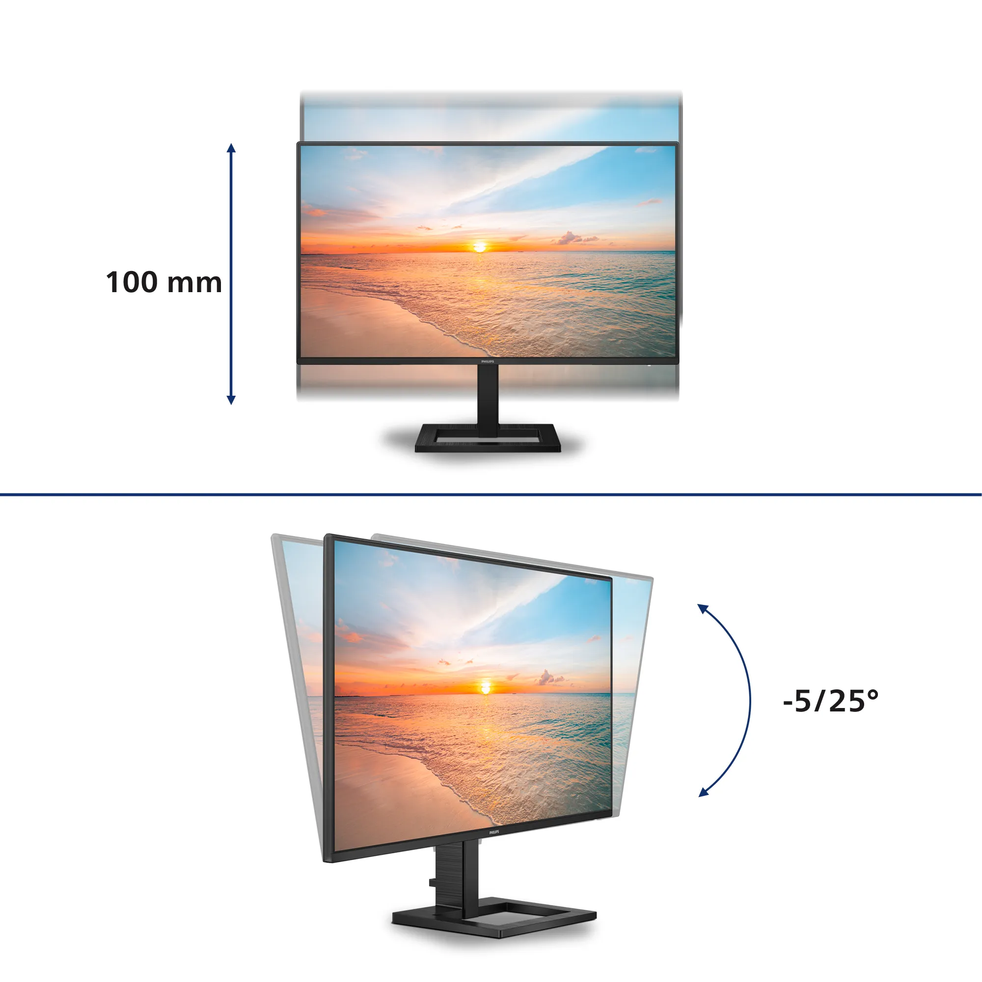 Philips 27E1N1600AE 27&quot; QHD, IPS -n&auml;ytt&ouml;, USB-C hub