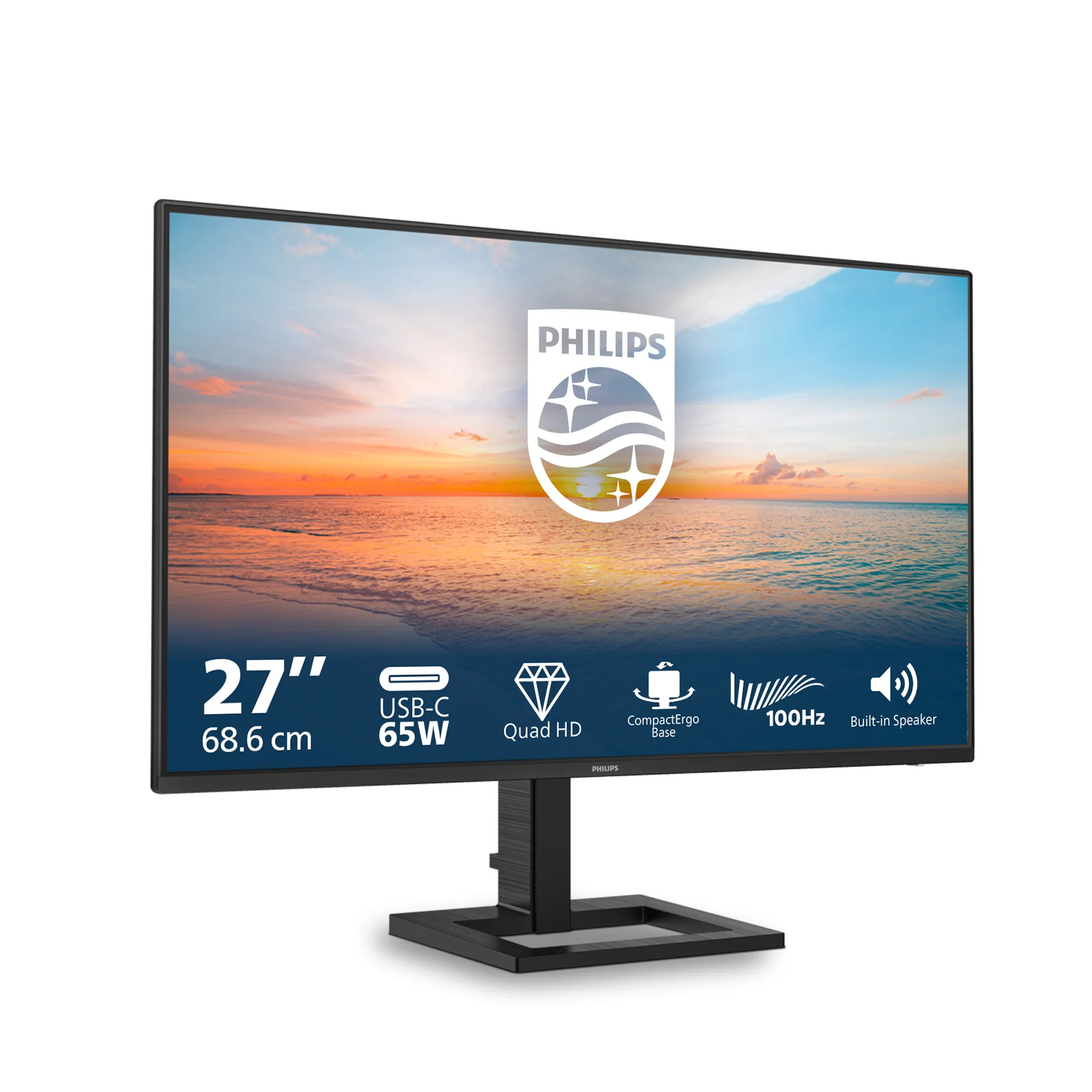 Philips 27E1N1600AE 27&quot; QHD, IPS -n&auml;ytt&ouml;, USB-C hub