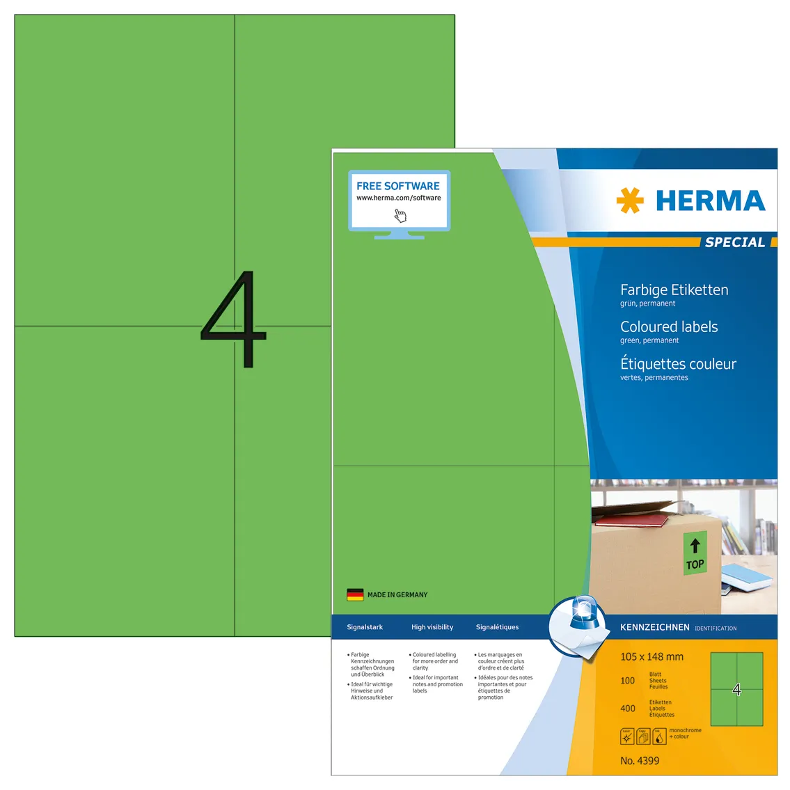 Herma label Special 105x148 green (400)