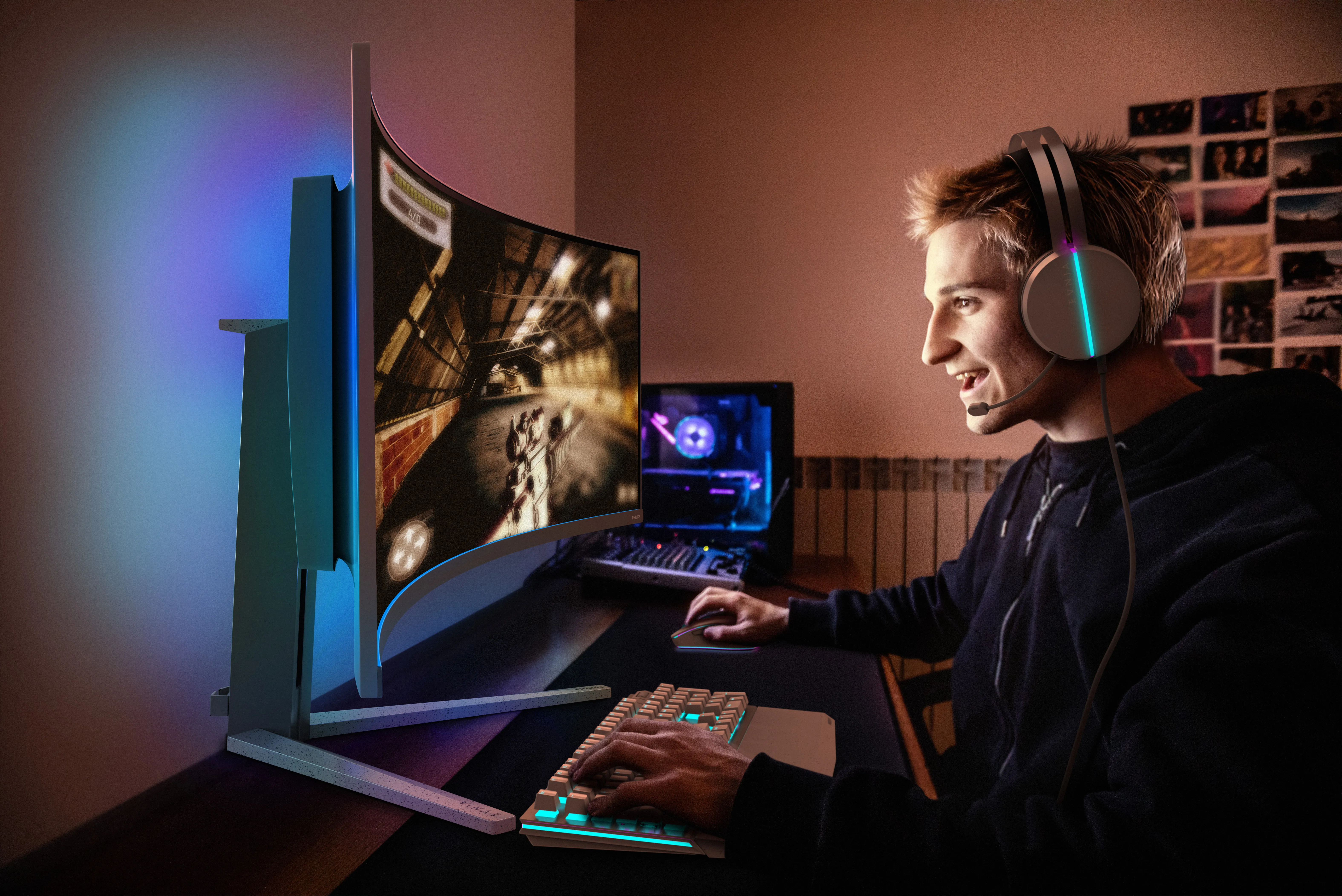 Philips Evnia 49M2C8900L/00 49" Dual Quad HD, QD-OLED Curved Gaming Monitor with USB-C hub