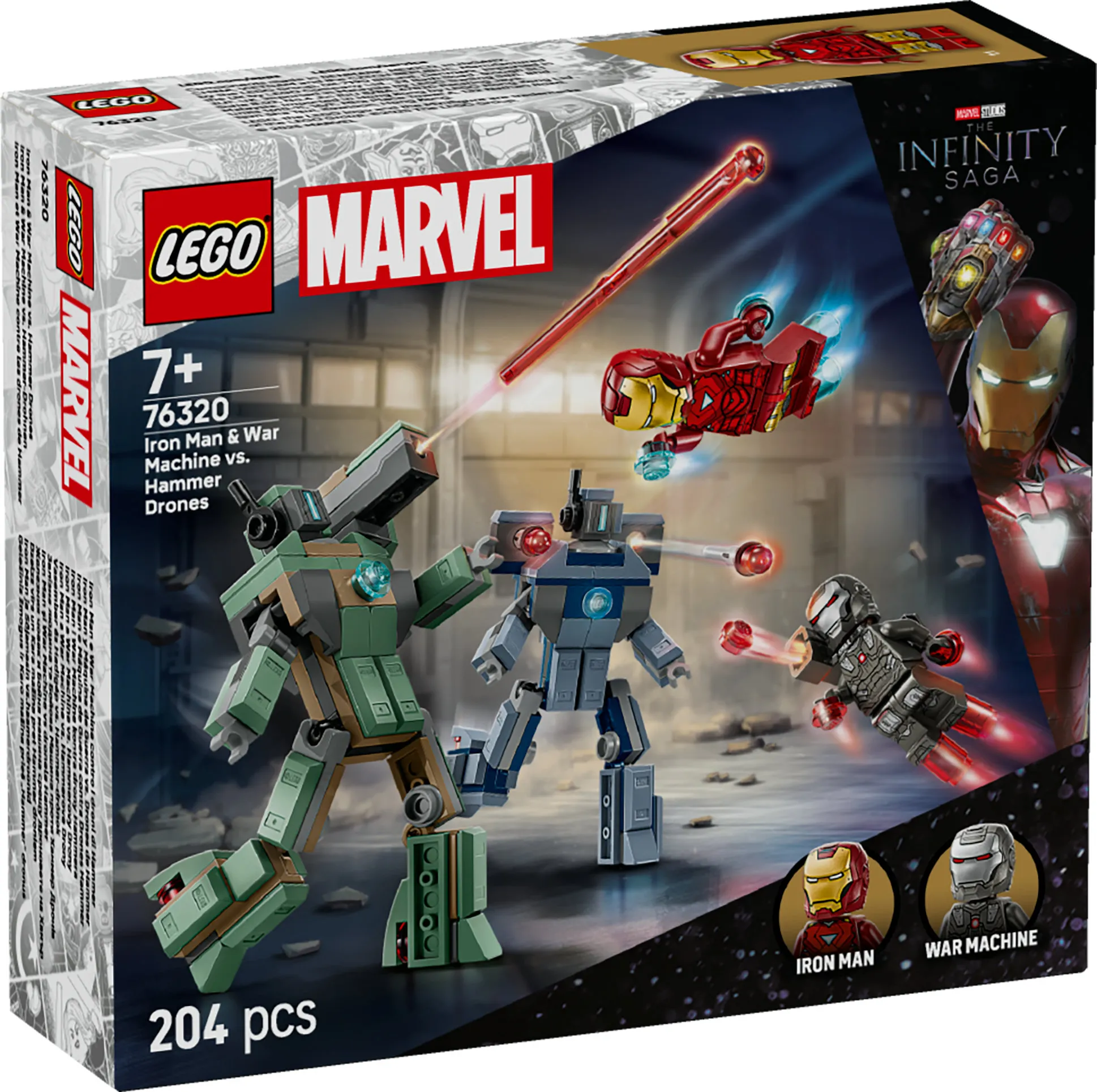 LEGO Marvel Iron Man och War Machine mot Hammer-dr&ouml;nare 76320