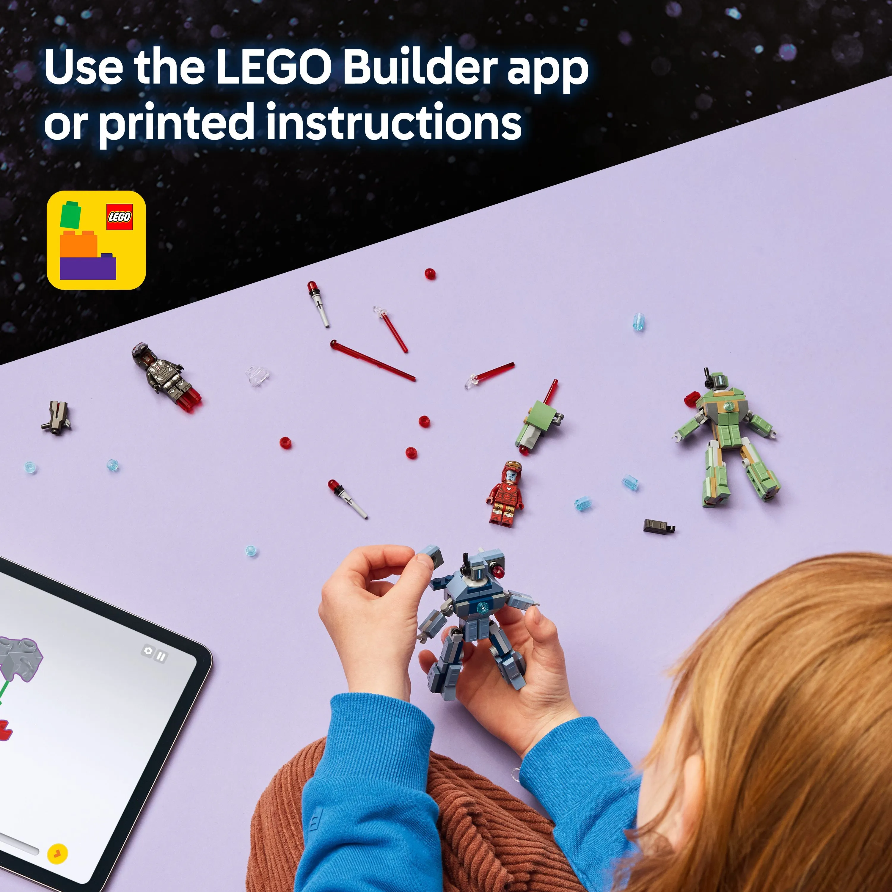 LEGO Marvel Iron Man och War Machine mot Hammer-dr&ouml;nare 76320