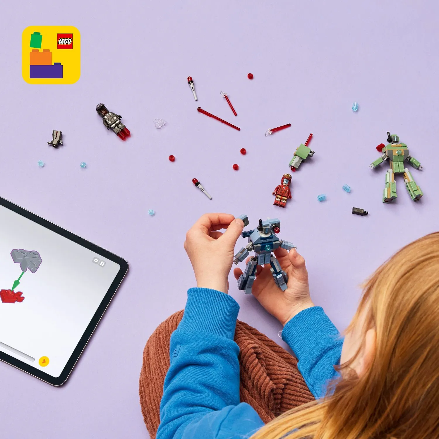 LEGO Marvel Iron Man och War Machine mot Hammer-dr&ouml;nare 76320