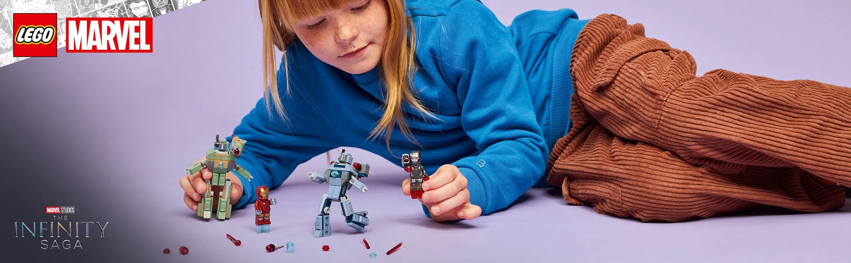 LEGO Marvel Iron Man och War Machine mot Hammer-dr&ouml;nare 76320