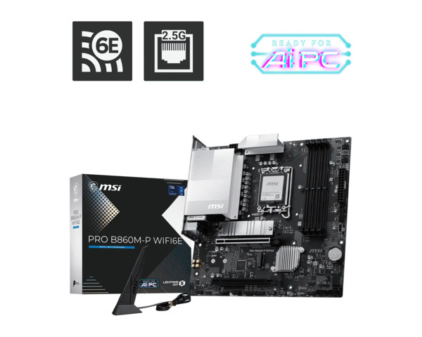 MSI PRO B860M-P WiFi 6E LGA 1851 mATX Motherboard
