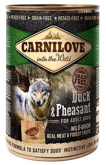 Carnilove Into the Wild Duck & Pheasant, Wet food for dogs, Adult, Grain Free, 400g