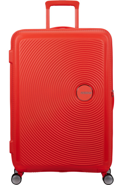 AMERICAN TOURISTER Soundbox 77 Large Expandable Polypropylene Luggage, Neon Orange