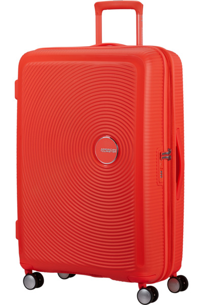 AMERICAN TOURISTER Soundbox 77 Large Expandable Polypropylene Luggage, Neon Orange