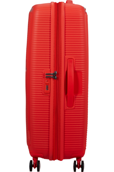 AMERICAN TOURISTER Soundbox 77 Large Expandable Polypropylene Luggage, Neon Orange