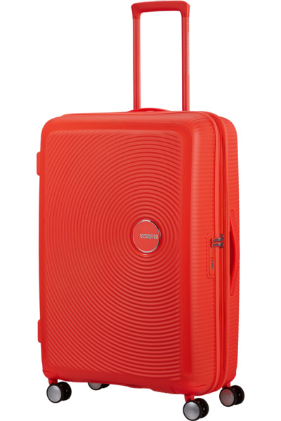 AMERICAN TOURISTER Soundbox 77 Large Expandable Polypropylene Luggage, Neon Orange