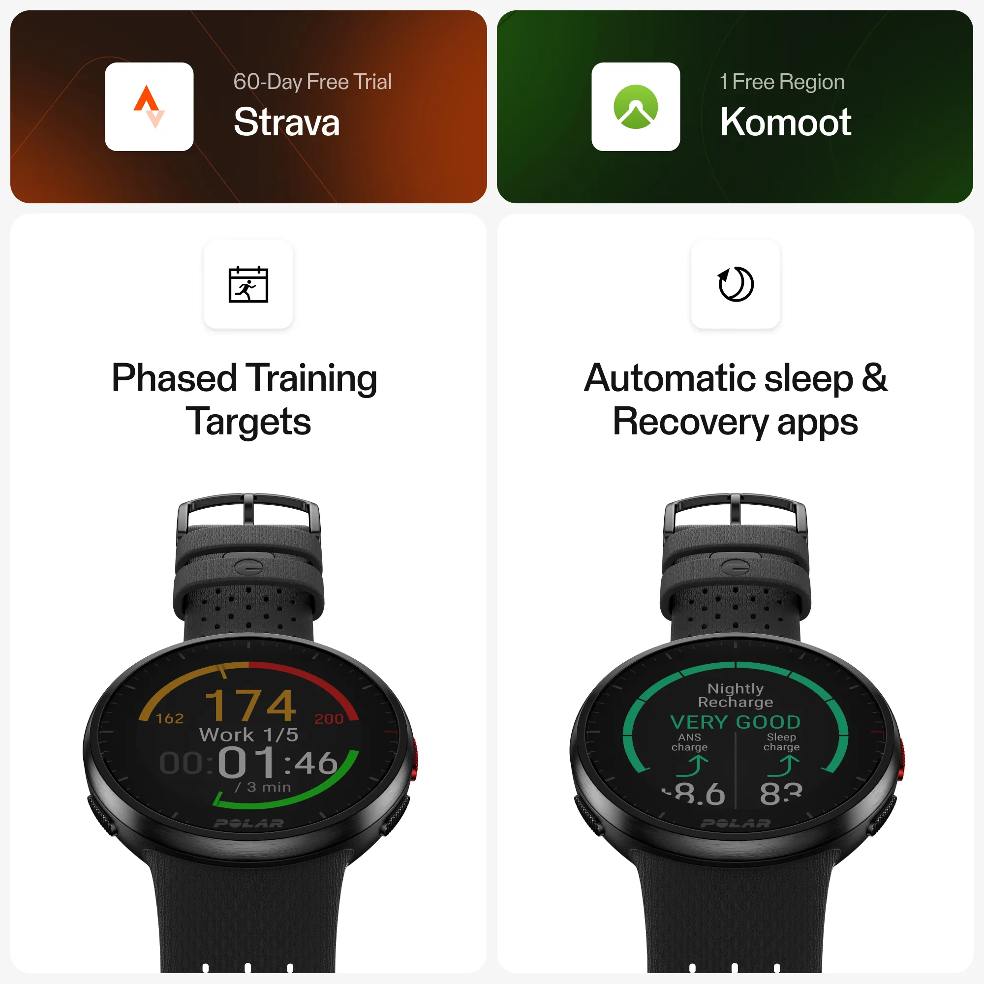 Polar Pacer Pro 45mm tr&auml;ningsklocka, carbon gray