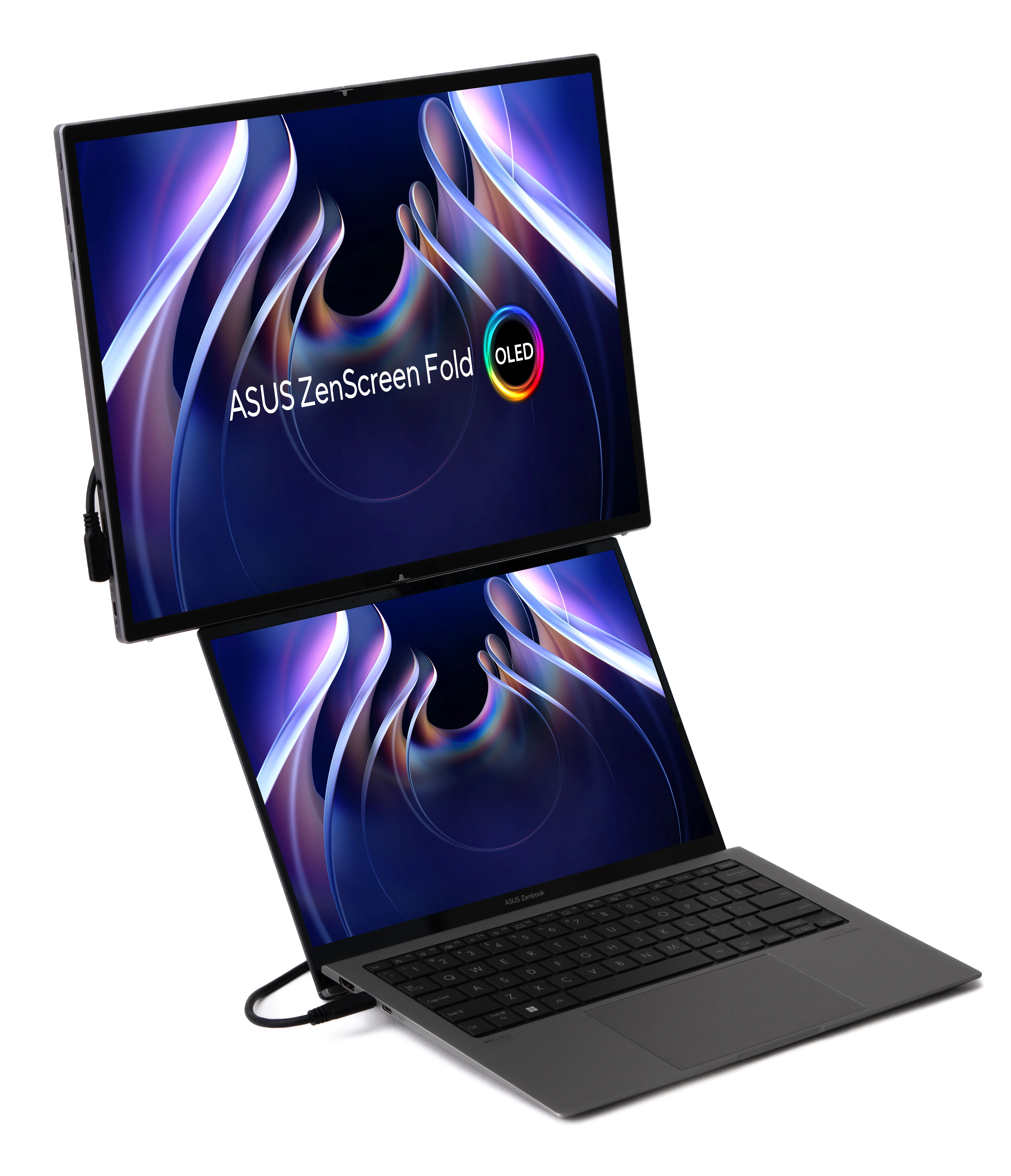 ASUS ZenScreen Fold OLED MQ17QH 17.3" Quad HD, OLED -kannettava n&auml;ytt&ouml;, USB-C hub, HDR
