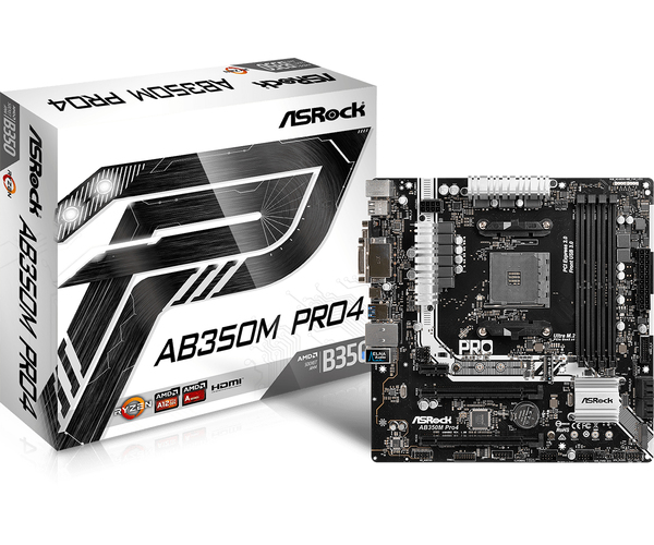 Asrock AB350M Pro, mATX -emolevy