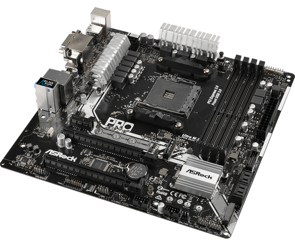 Asrock AB350M Pro, mATX -emolevy