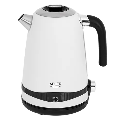 Adler AD 1295w kettle, 1.7L, 2200W, Satin White