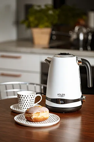 Adler AD 1295w kettle, 1.7L, 2200W, Satin White
