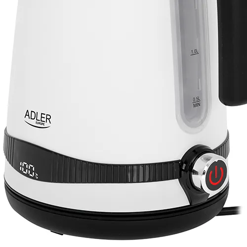Adler AD 1295w kettle, 1.7L, 2200W, Satin White