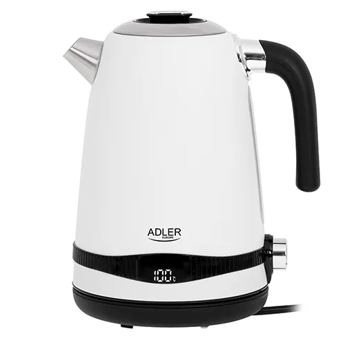 Adler AD 1295w kettle, 1.7L, 2200W, Satin White