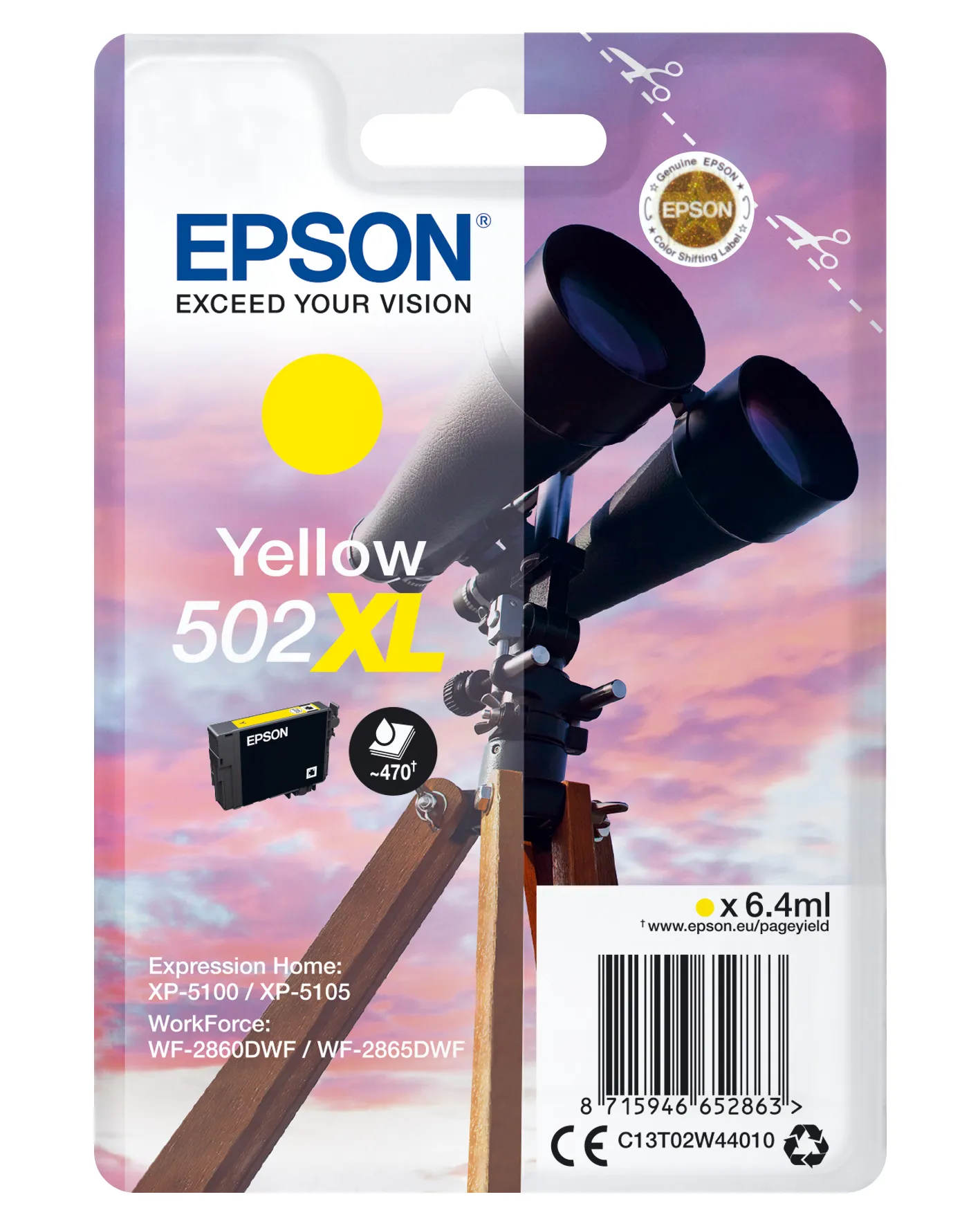 Ink/502XL Binocular 6.4ml YL SEC