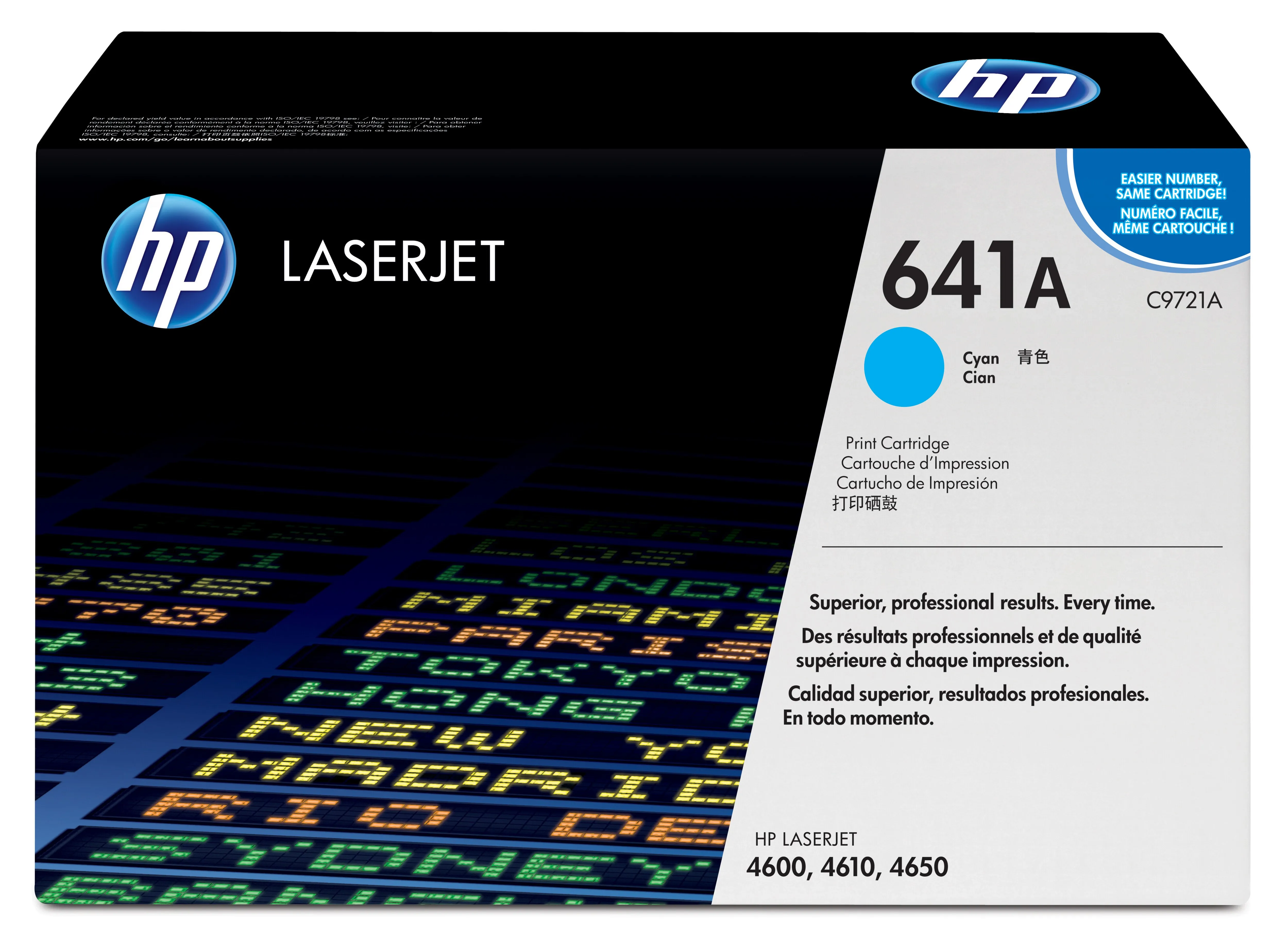 HP C9721A toner cartridge, Cyan
