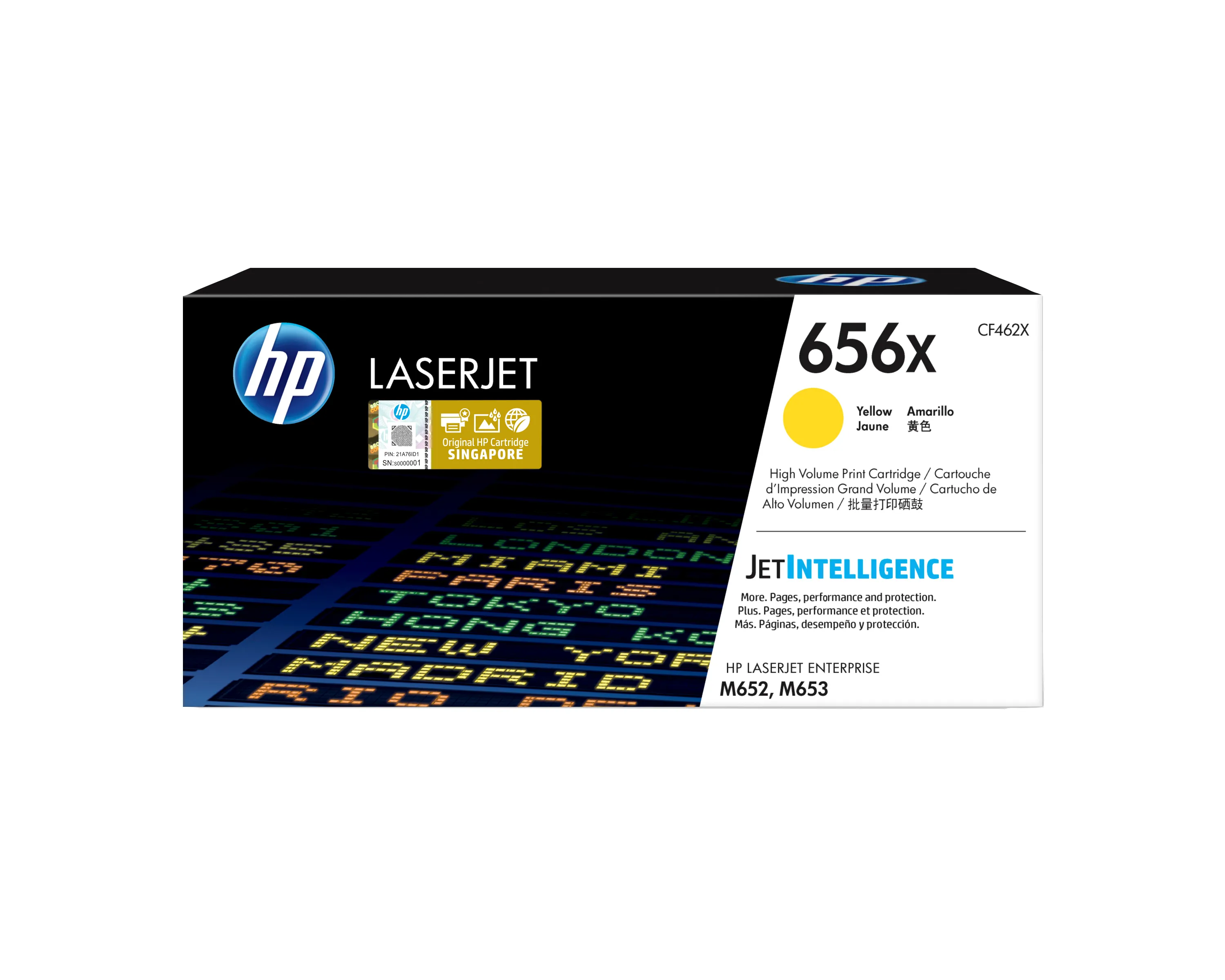HP CF462X (656X) High Yield toner cartridge, Yellow