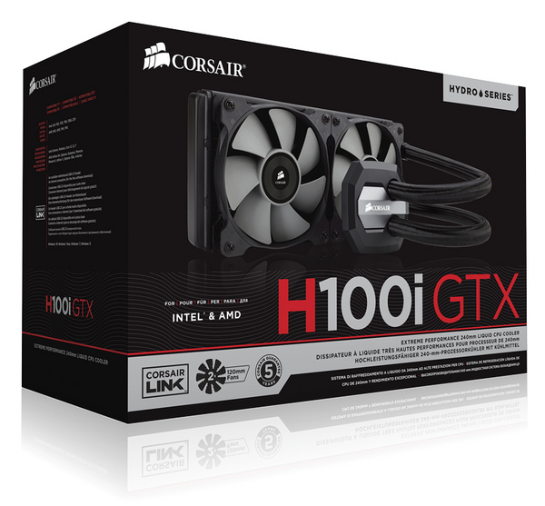 H100i GTX, 2x 120mm, 70.69CFM