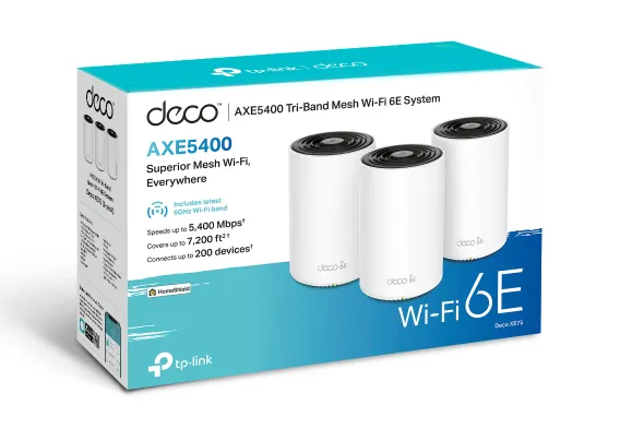 TP-Link Deco XE75 (3-pack) Wi-Fi 6E AXE5400 Whole-Home Mesh Wi-Fi System