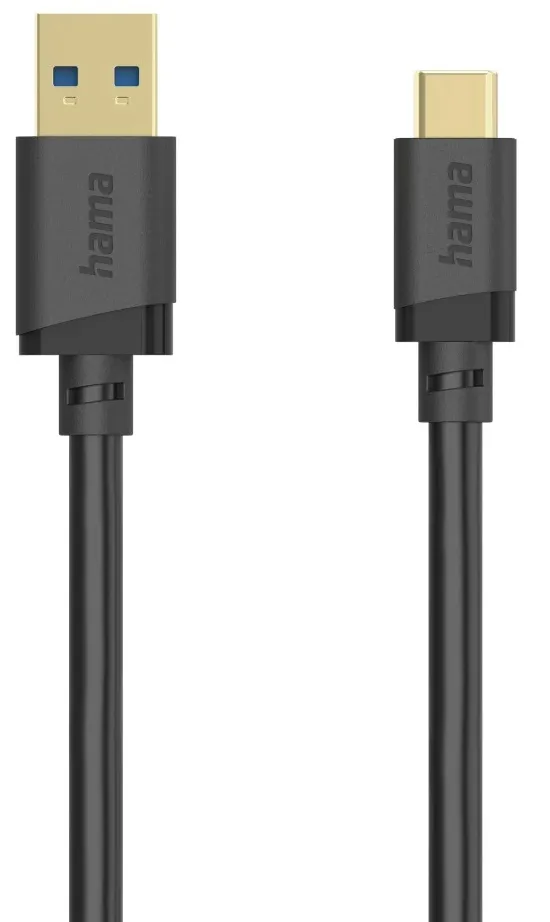 Hama USB 3.2 Gen 1 USB-C – USB-A -kaapeli, 1,5 m, musta