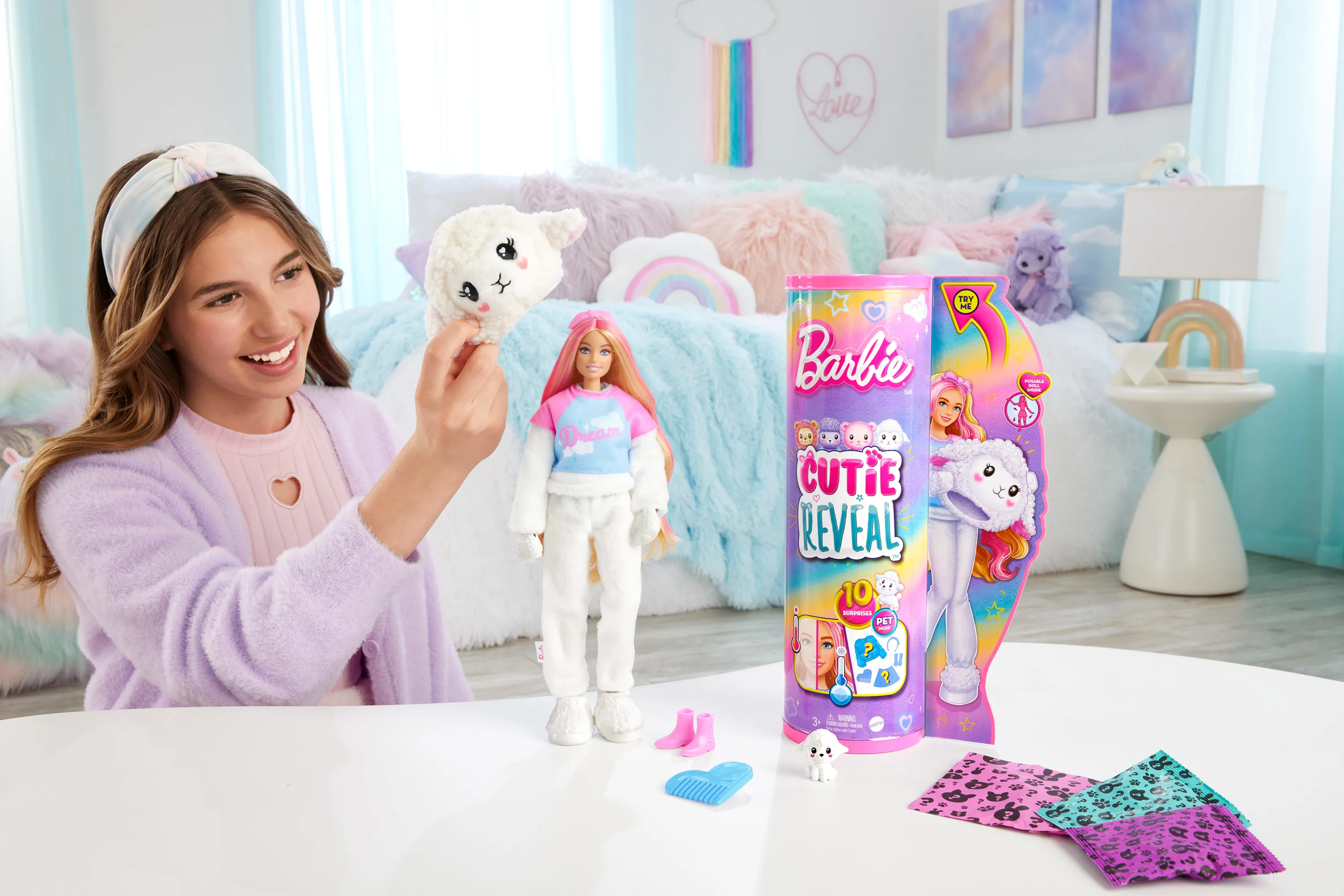 Mattel Barbie Cutie Reveal Cozy Cute Series - Lamb, Doll