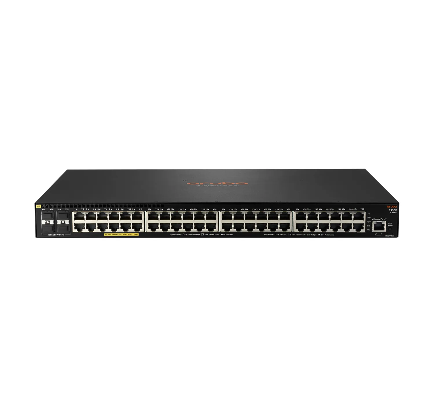 Aruba 2930F 48G PoE+ 4SFP+ 740W Remanufactured Switch