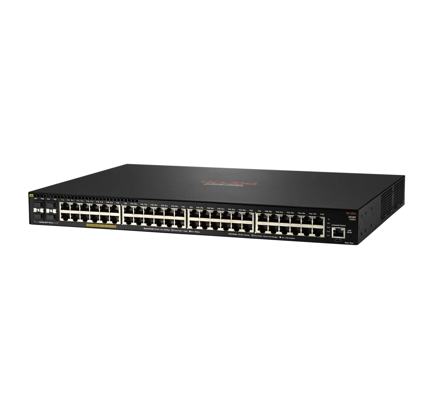 Aruba 2930F 48G PoE+ 4SFP+ 740W Remanufactured Switch