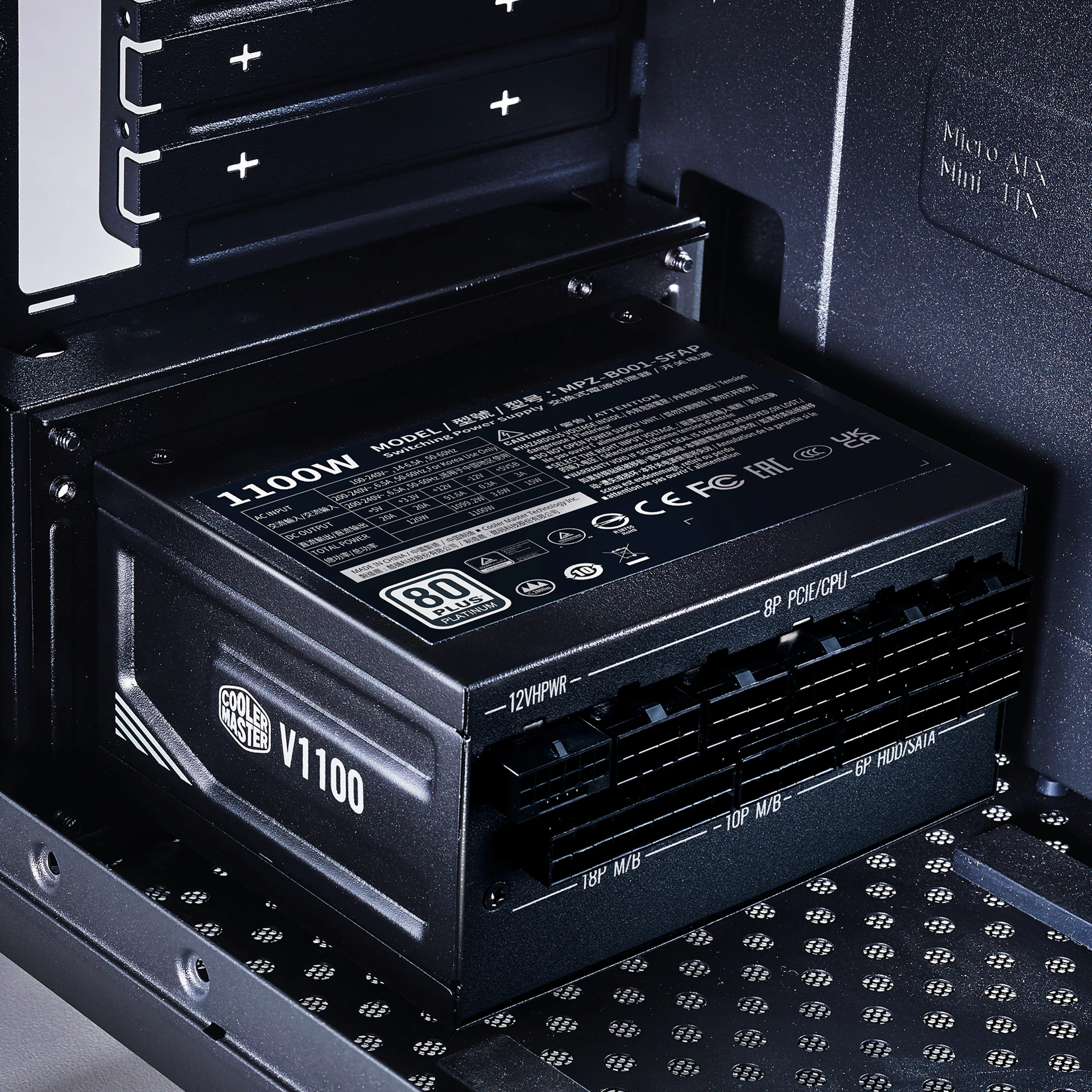 Cooler Master V SFX Platinum 1100W -virtal&auml;hde, 80 Plus Platinum