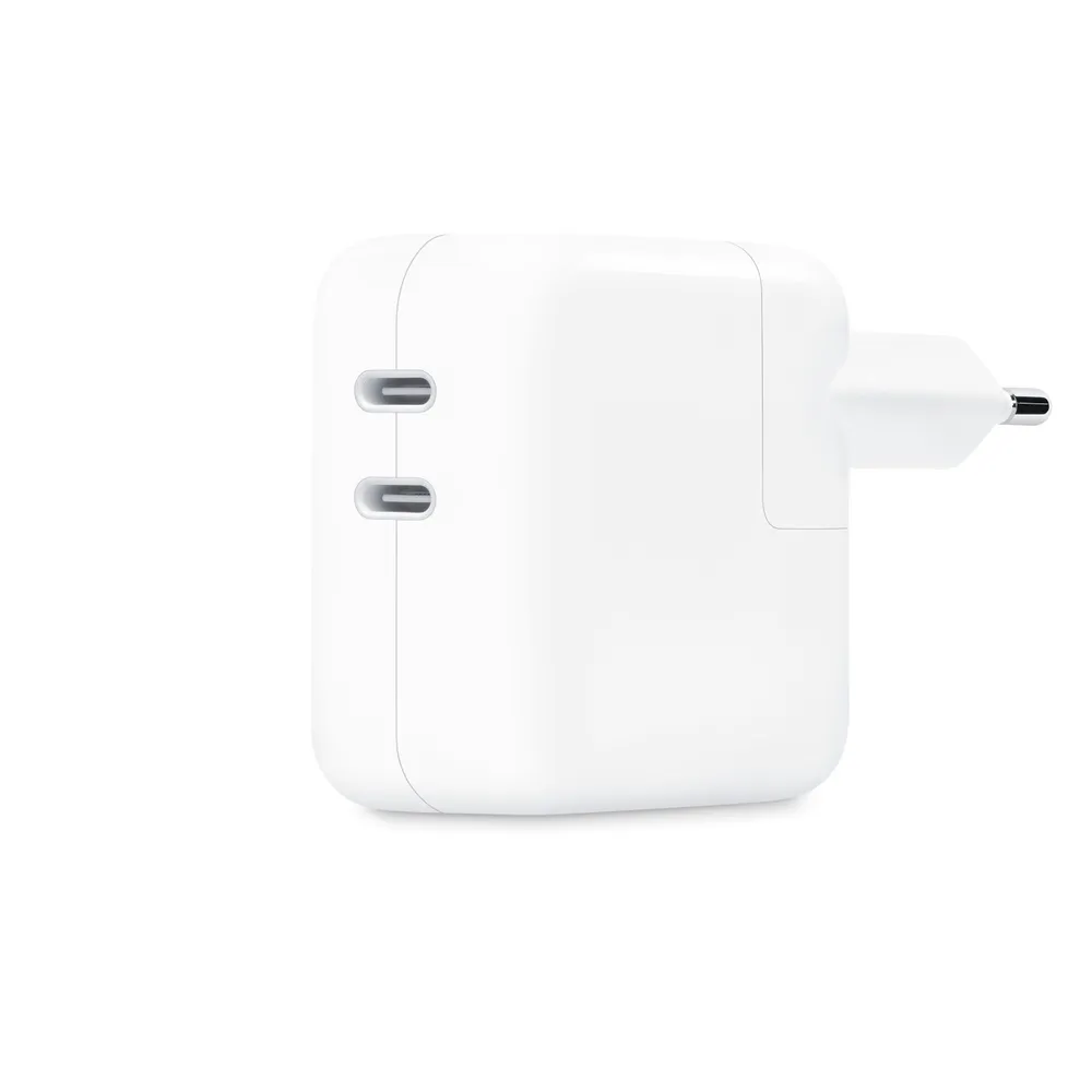 Apple 35W usb-c-str&ouml;madapter med tv&aring; portar