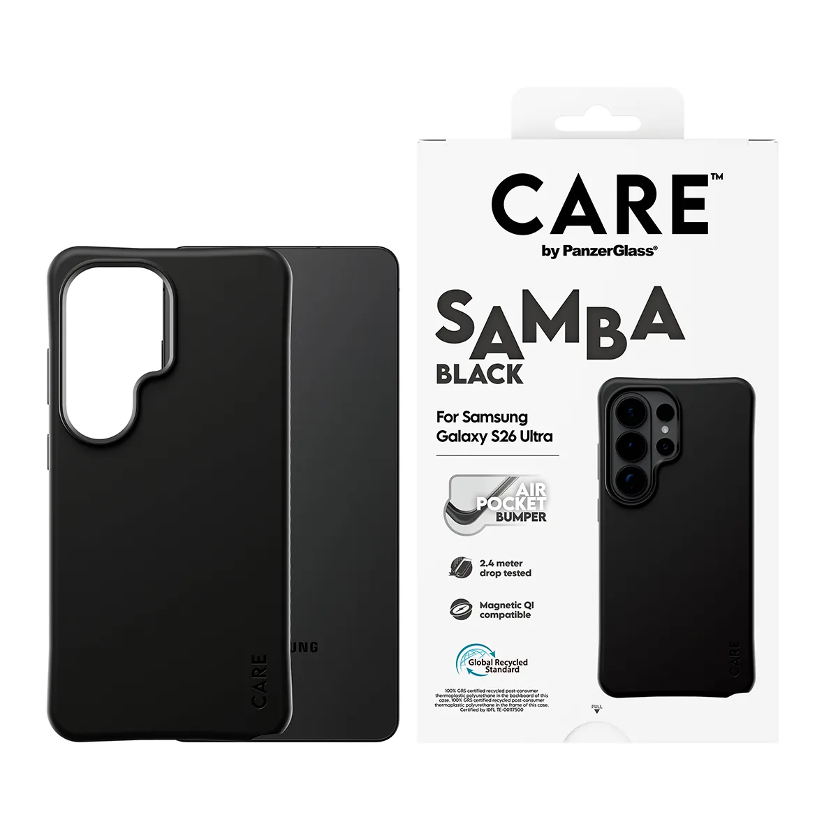 PanzerGlass CARE by Samba fodral f&ouml;r Galaxy S26 Ultra, svart
