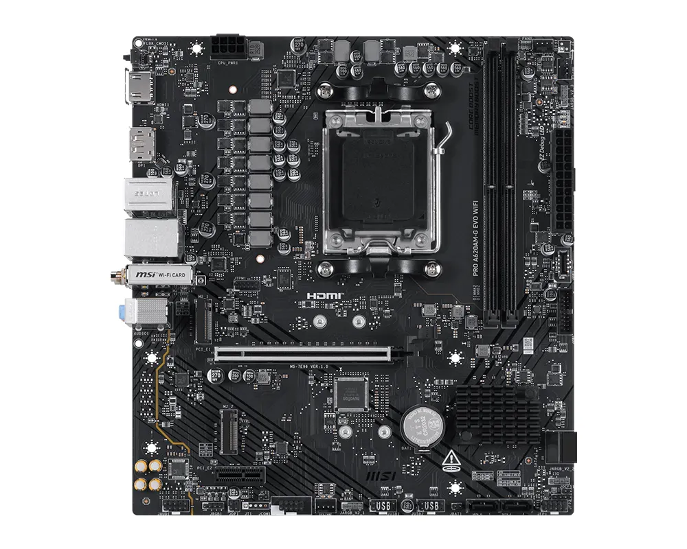 MSI PRO A620AM-G EVO WIFI AM5 mATX -emolevy