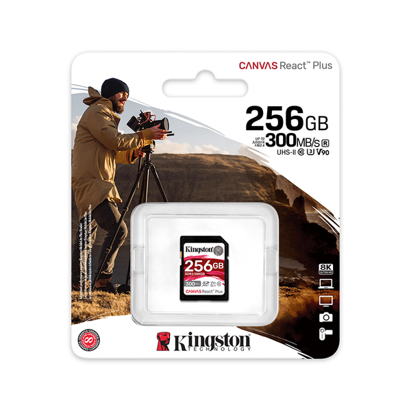 Kingston Canvas React Plus 256 GB SDXC UHS-II -minneskort