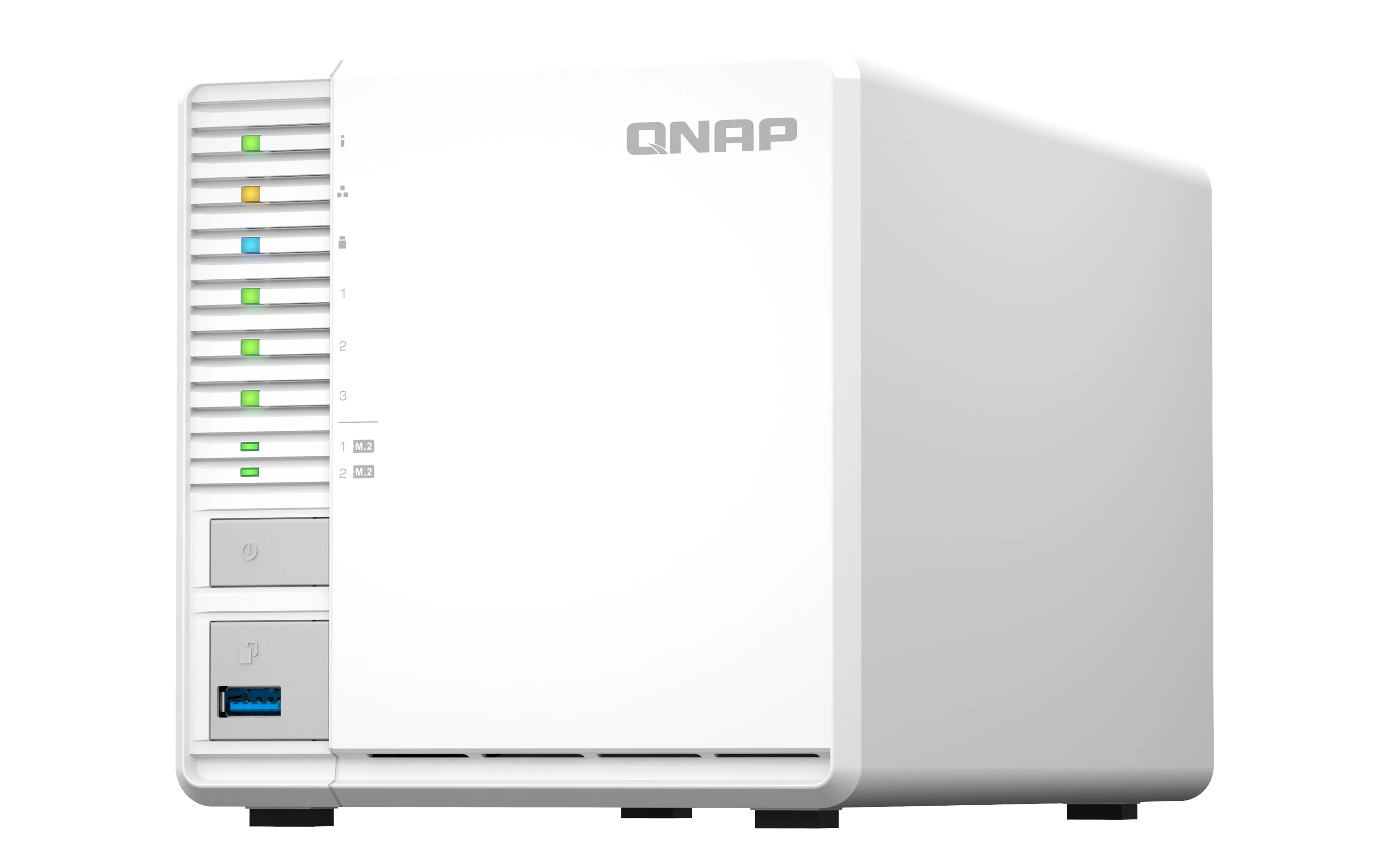 QNAP 3-Bay desktop NAS Intel Celeron N5105/N5095 quad-core 8 GB onboard not expandable