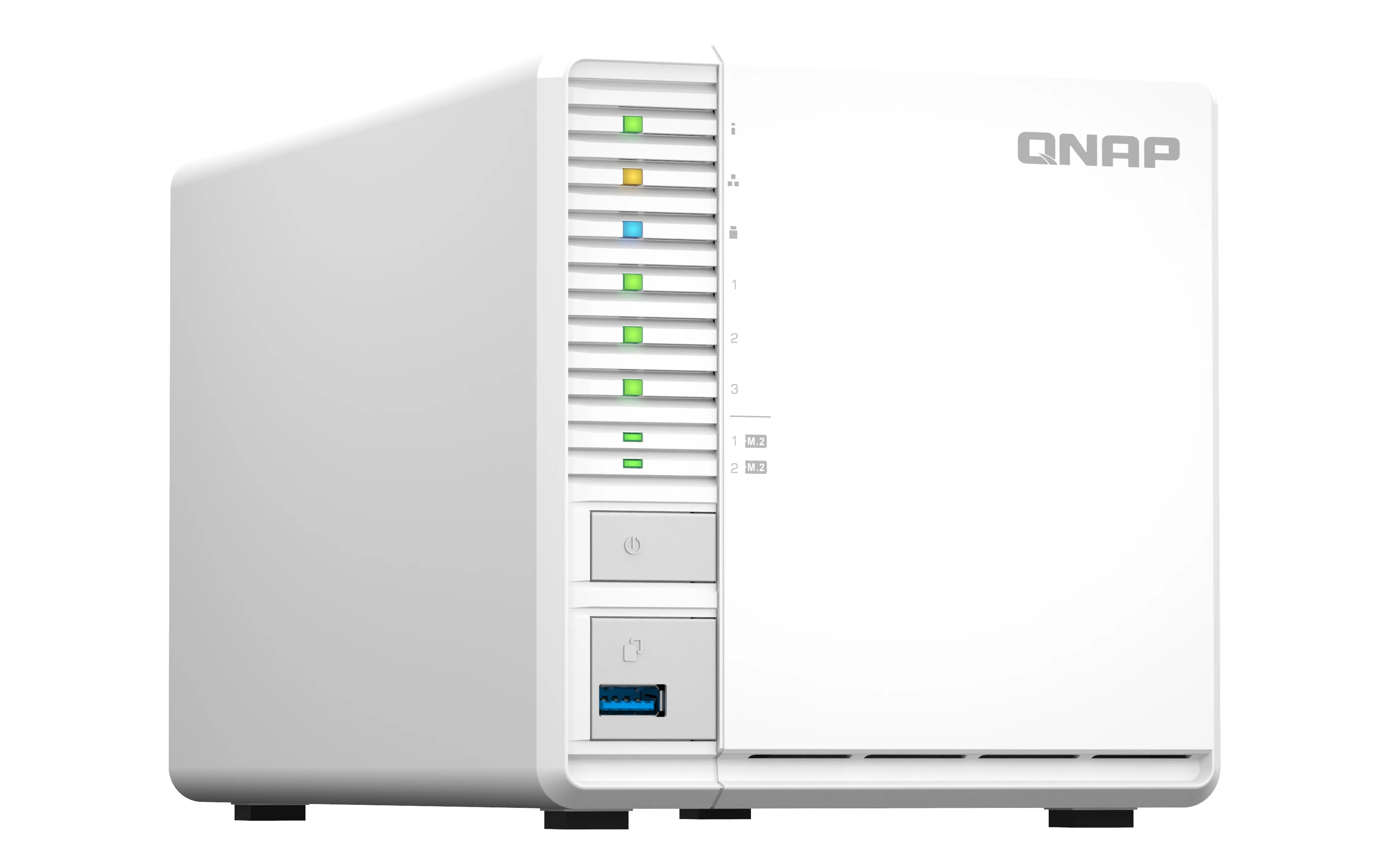 QNAP 3-Bay desktop NAS Intel Celeron N5105/N5095 quad-core 8 GB onboard not expandable