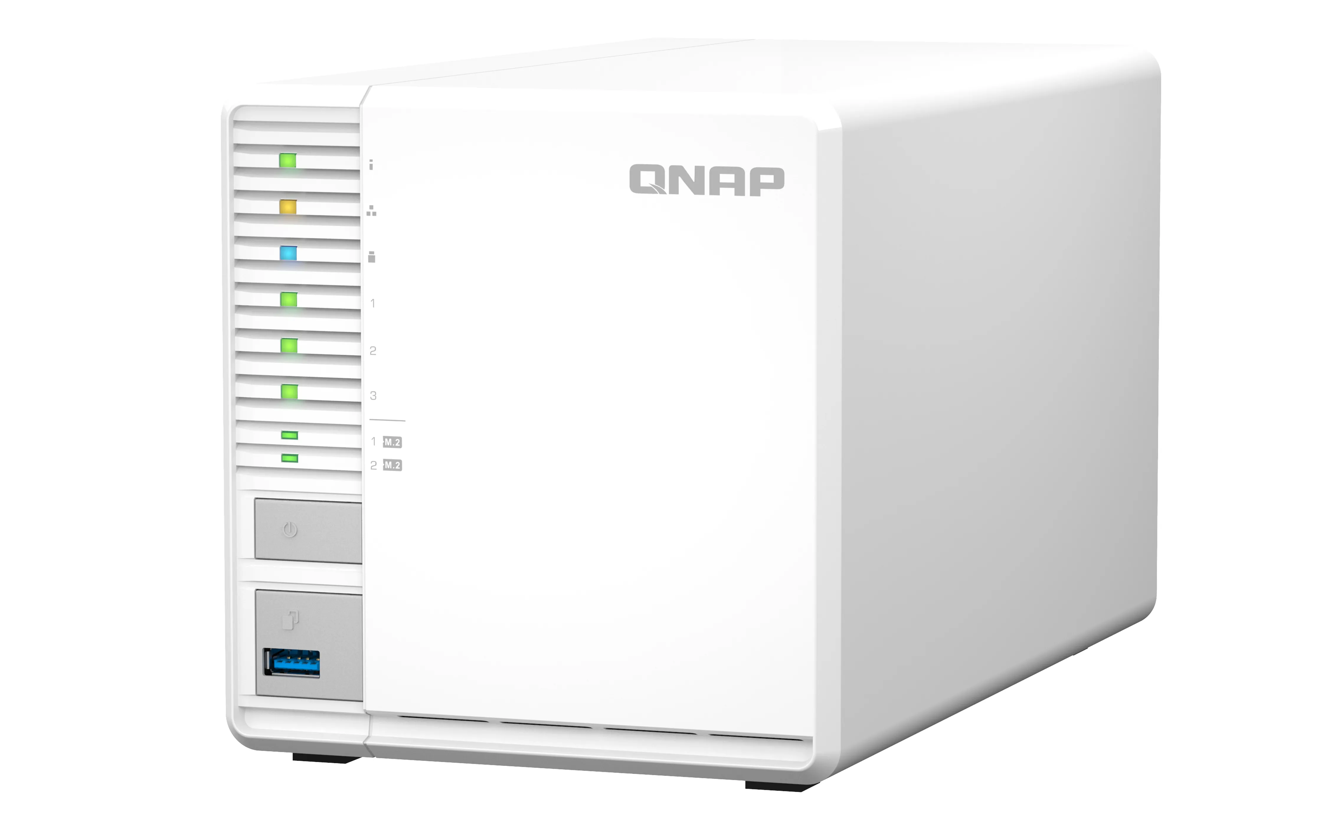 QNAP 3-Bay desktop NAS Intel Celeron N5105/N5095 quad-core 8 GB onboard not expandable